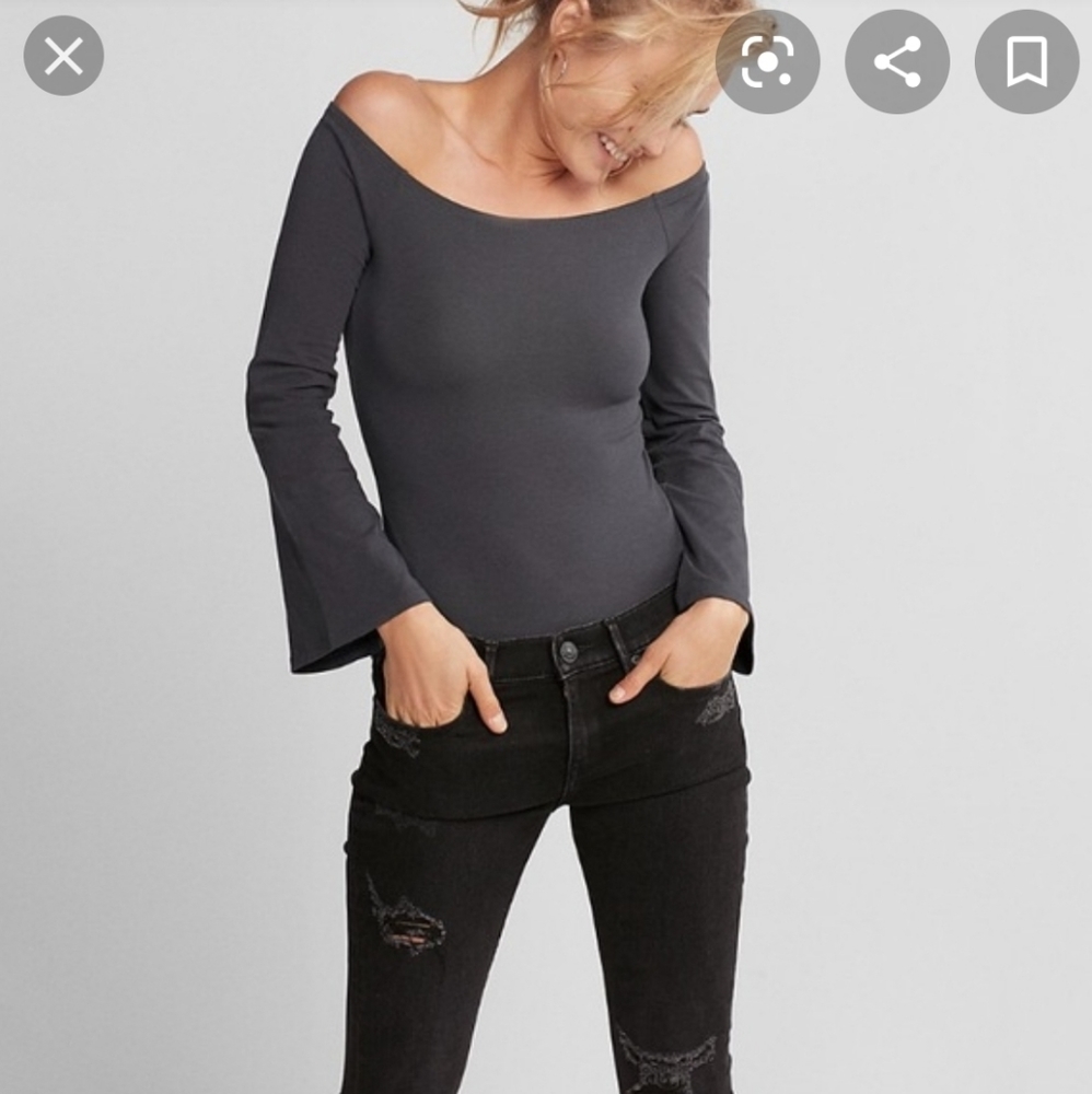bell sleeve fitted bodysuit